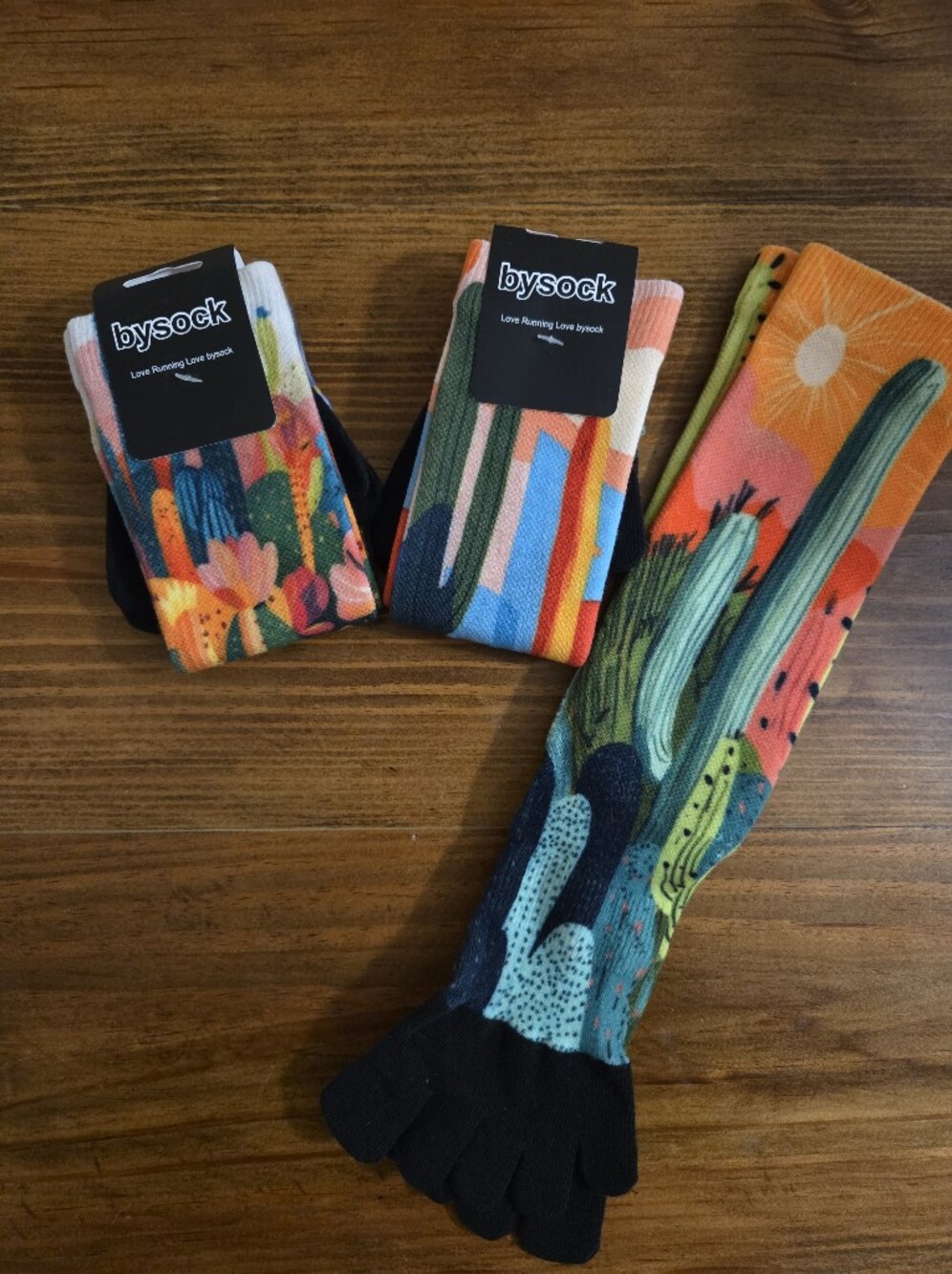 3 Pairs Bysock Running Toe Socks
